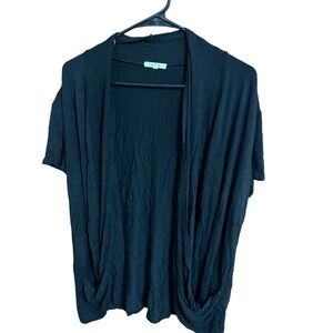Women’s Maurice’s Short Sleeve Cardigan Black Size XL